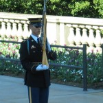 guard We watched the changing of the guard at Arlington.