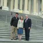 our-congressman Us with Mike Pence on the front steps of the Capitol Building.